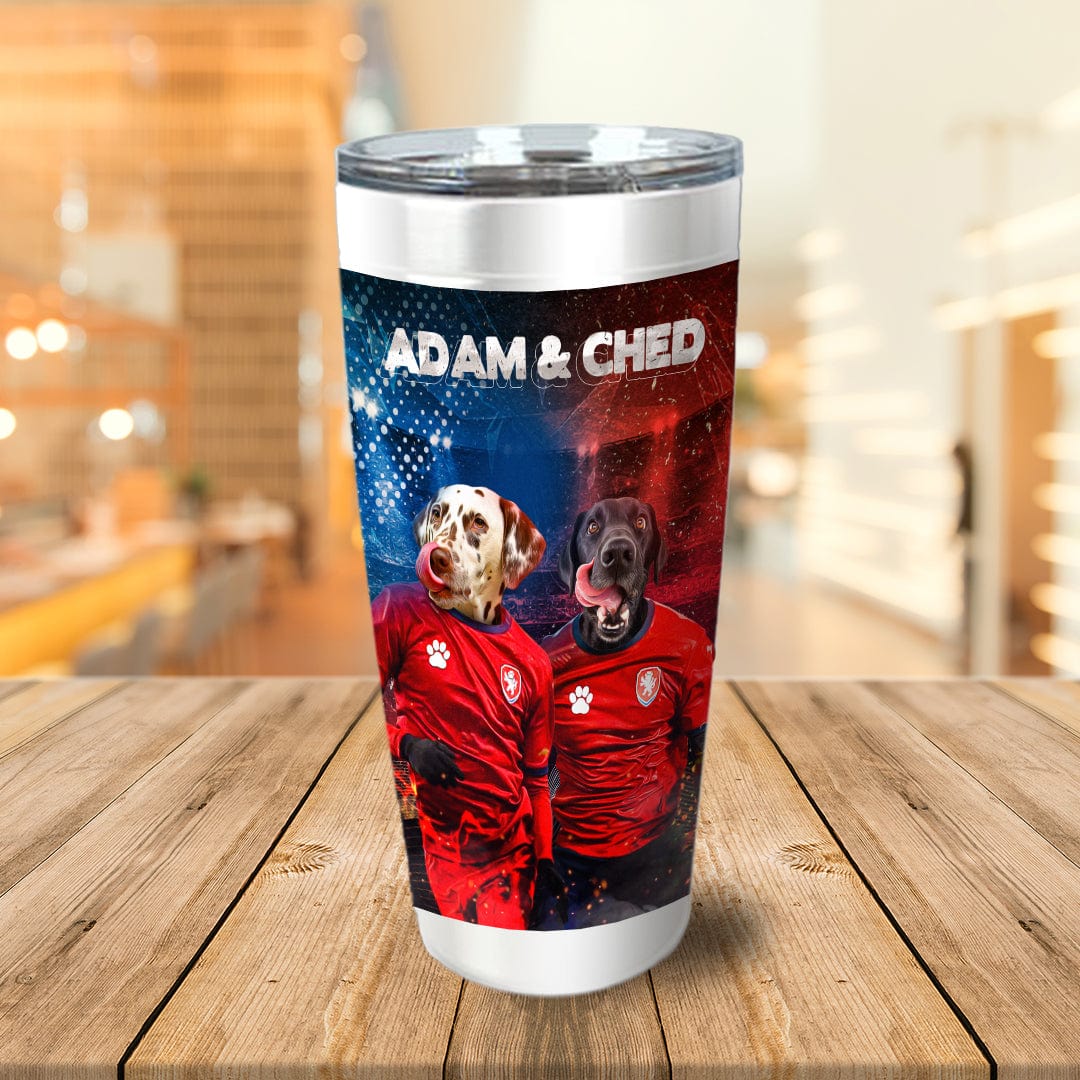 &#39;Czech Doggos&#39; Personalized 2 Pet Tumbler