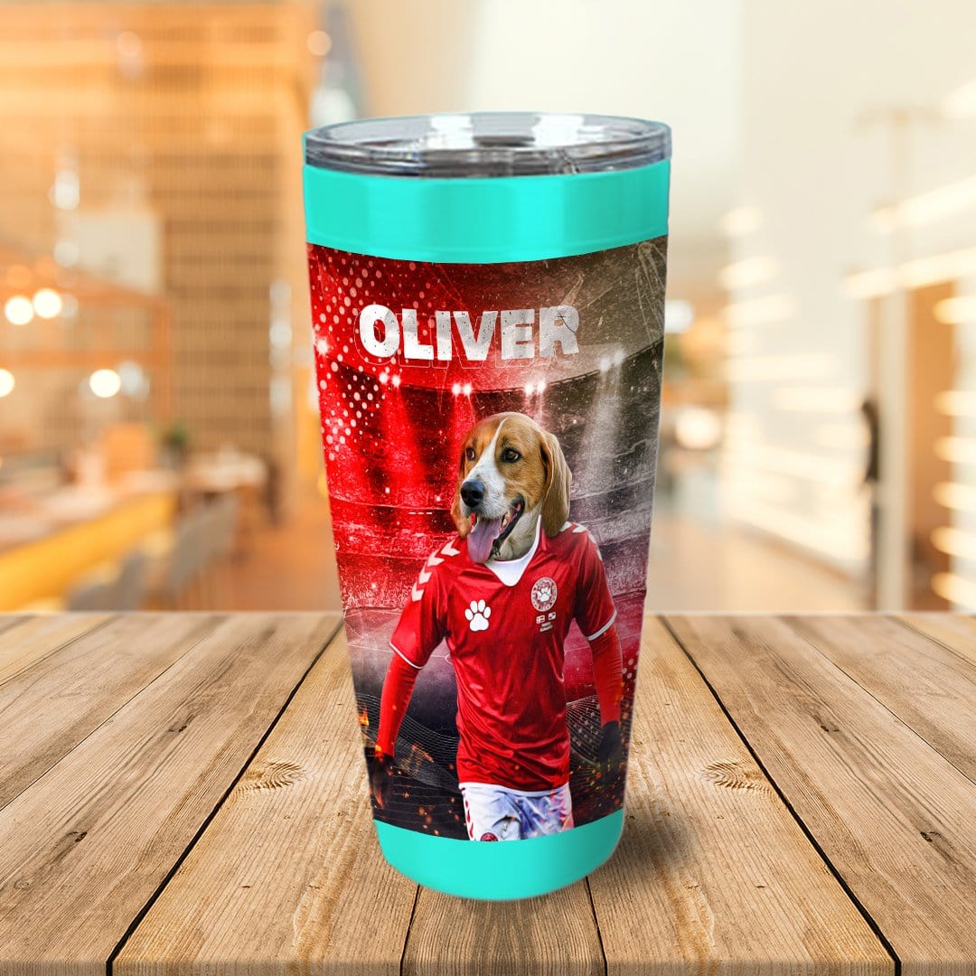 &#39;Denmark Doggos Soccer&#39; Personalized Tumbler