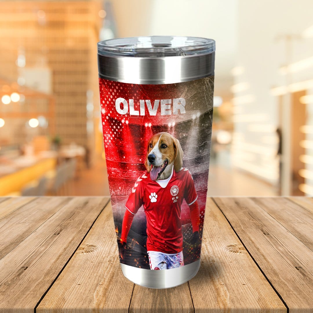 &#39;Denmark Doggos Soccer&#39; Personalized Tumbler