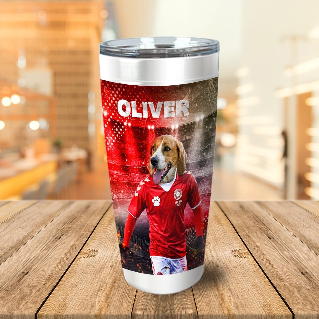 &#39;Denmark Doggos Soccer&#39; Personalized Tumbler