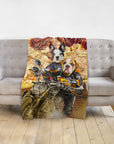 'Dogati Riders' Personalized 2 Pet Blanket