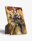 'Dogati Riders' Personalized 2 Pet Standing Canvas