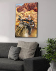 'Dogati Rider' Personalized Pet Canvas