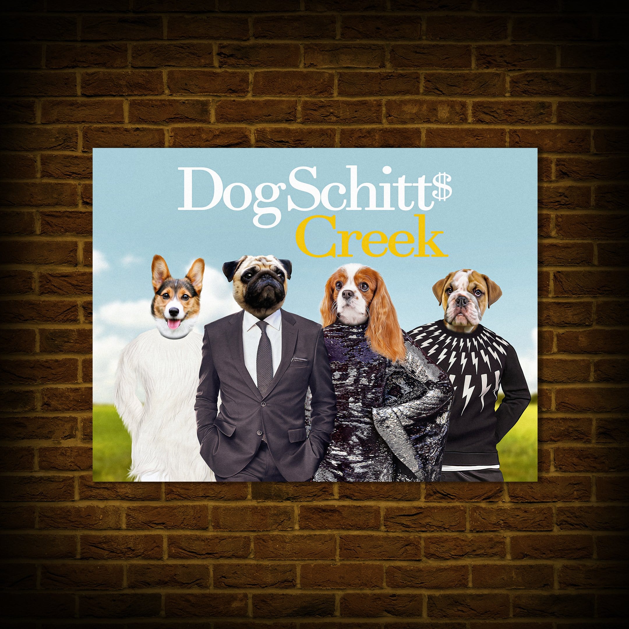 Póster personalizado para 4 mascotas &#39;DogSchitt&#39;s Creek&#39;