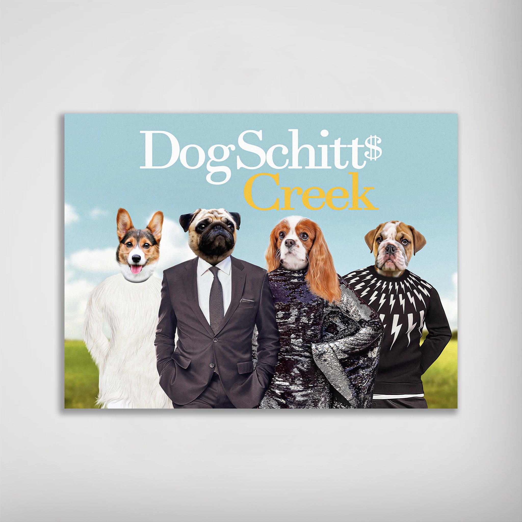 Póster personalizado para 4 mascotas &#39;DogSchitt&#39;s Creek&#39;