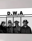 'D.W.A. (Doggo's With Attitude)' Personalized 4 Pet Canvas