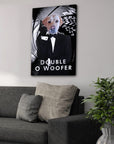 'Double O Woofer' Personalized Pet Canvas