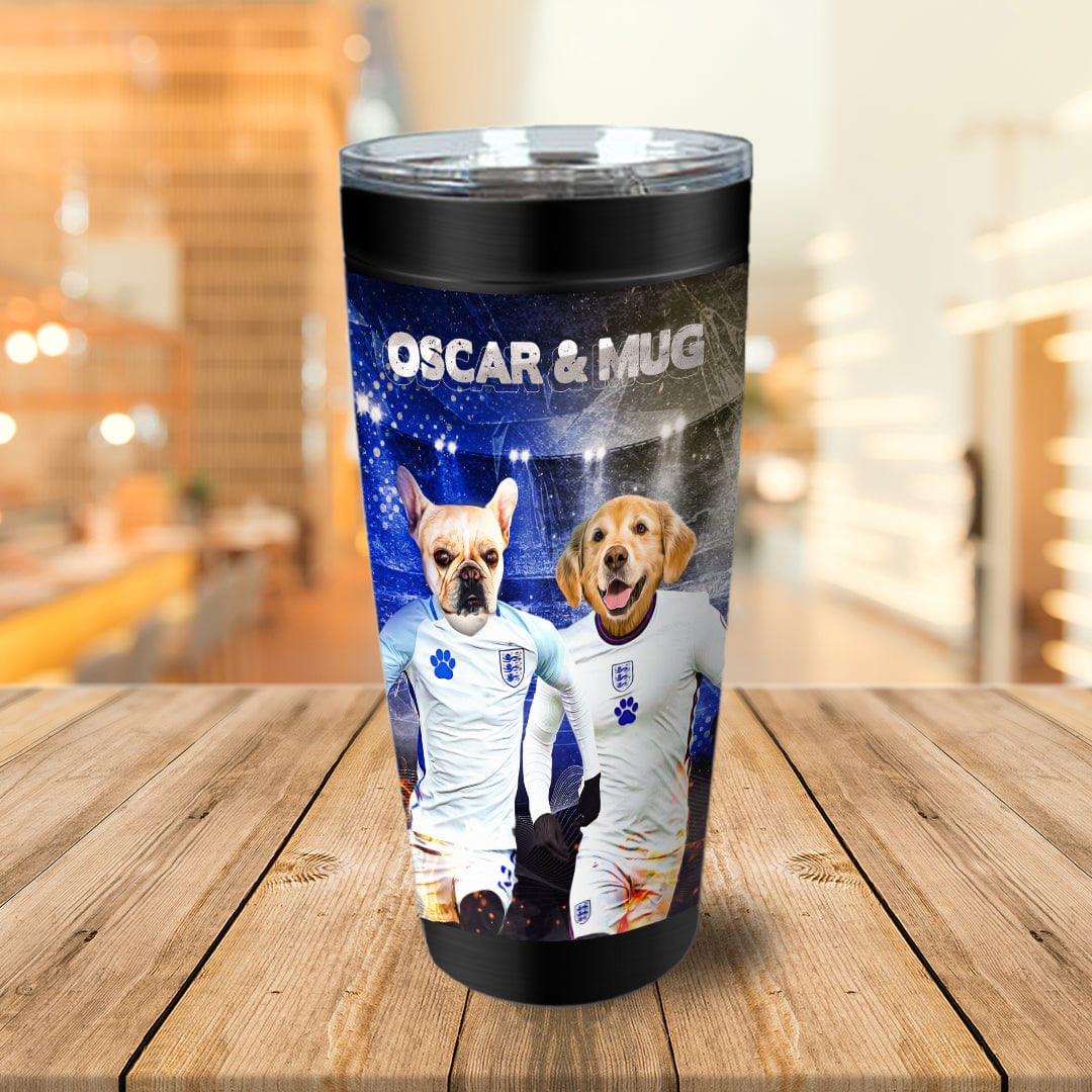 &#39;England Doggos&#39; Personalized 2 Pet Tumbler