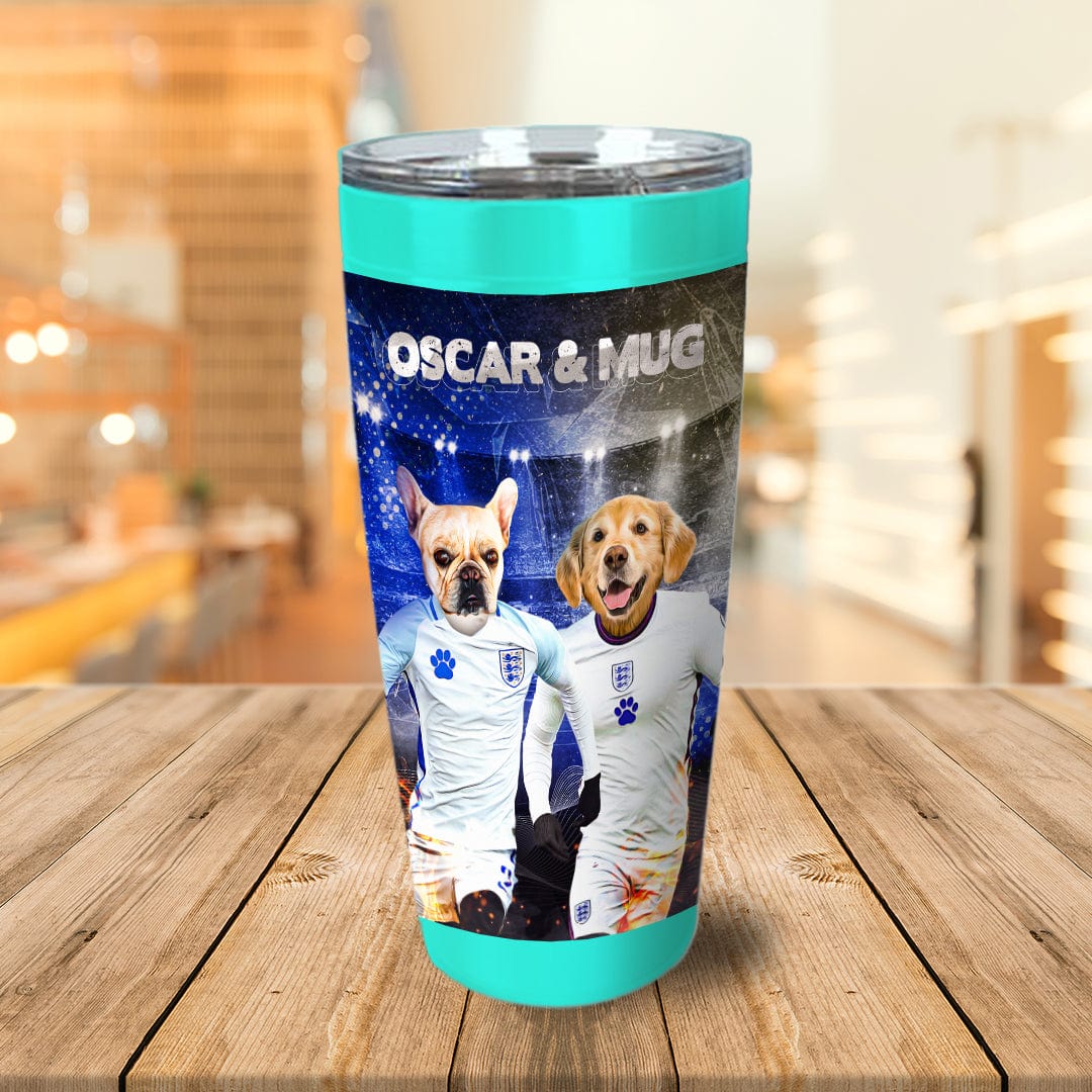 &#39;England Doggos&#39; Personalized 2 Pet Tumbler