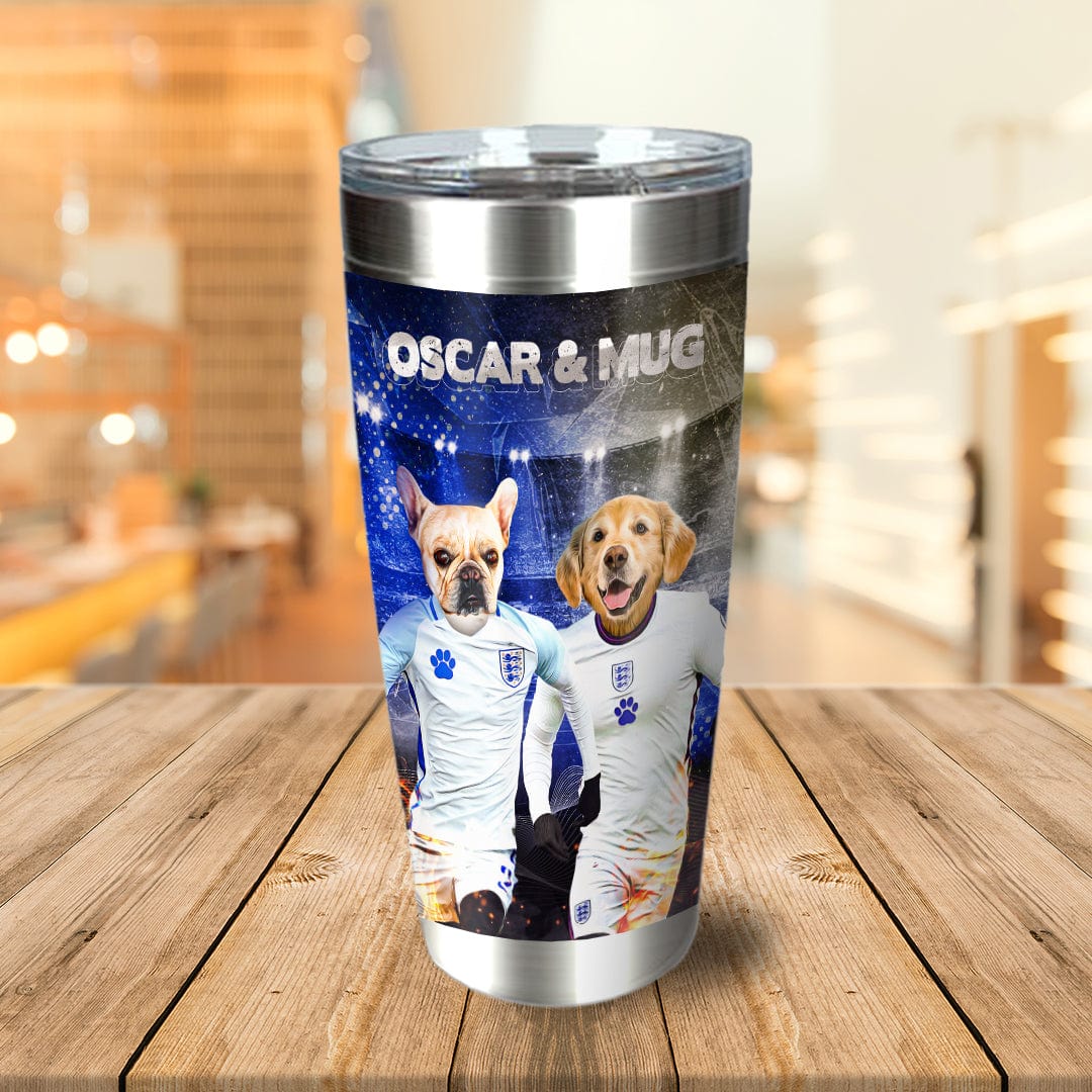 &#39;England Doggos&#39; Personalized 2 Pet Tumbler