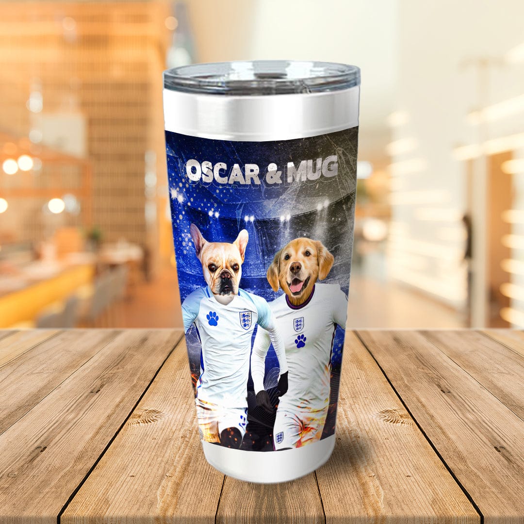 &#39;England Doggos&#39; Personalized 2 Pet Tumbler