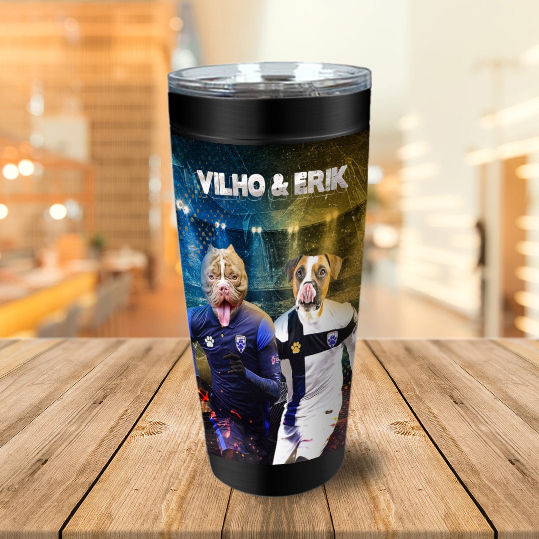 &#39;Finland Doggos&#39; Personalized 2 Pet Tumbler