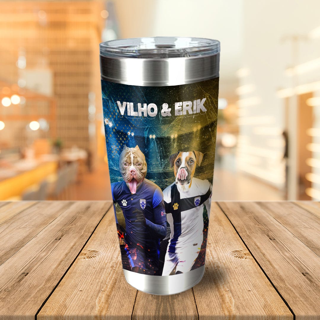 &#39;Finland Doggos&#39; Personalized 2 Pet Tumbler