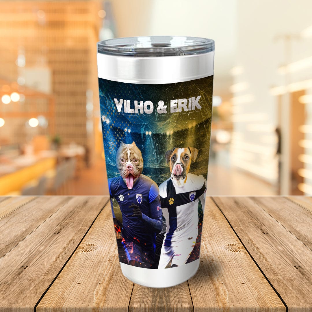 &#39;Finland Doggos&#39; Personalized 2 Pet Tumbler