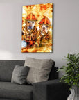 'The Firefighters' Personalized 2 Pet Canvas