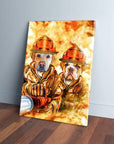 'The Firefighters' Personalized 2 Pet Canvas