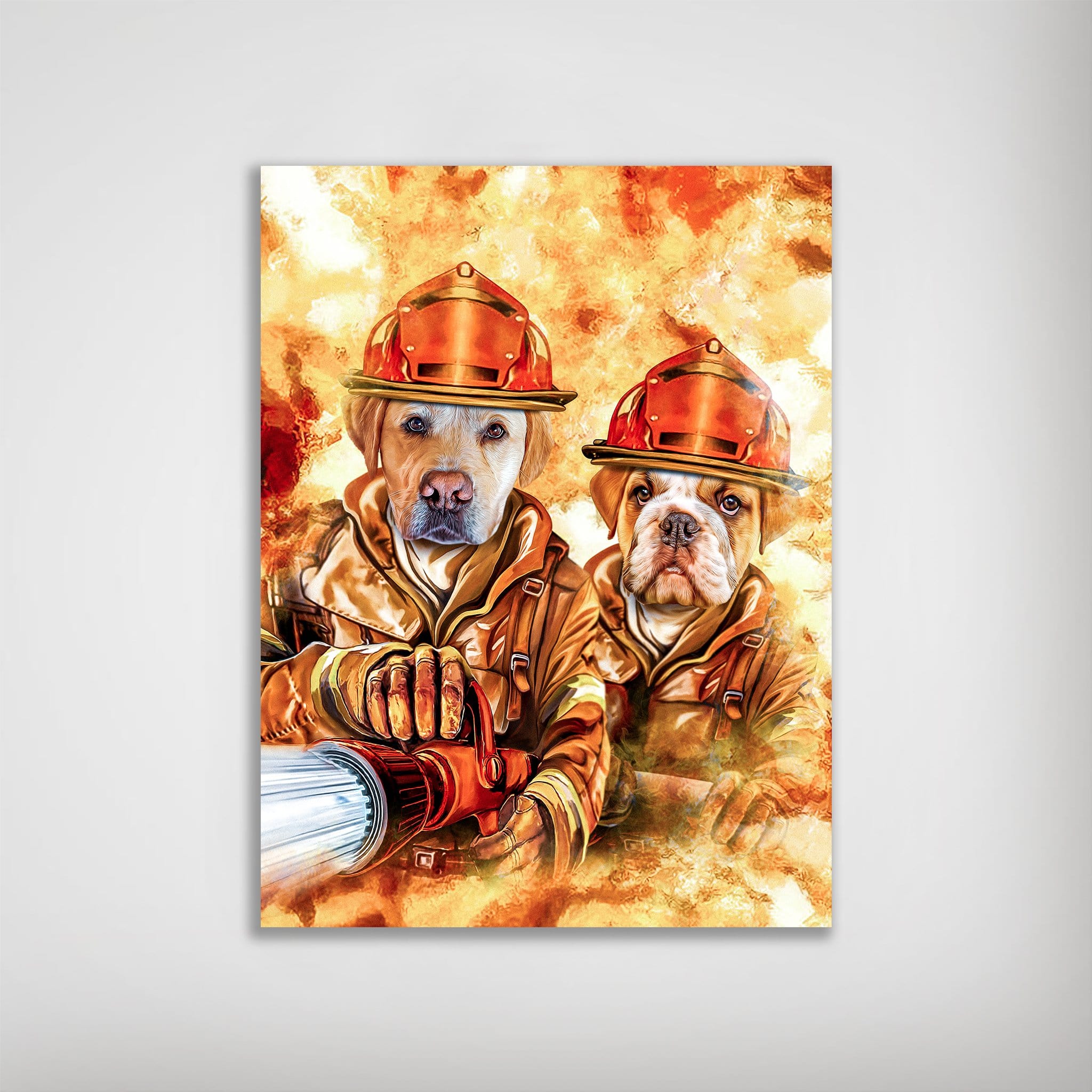 Póster personalizado de 2 mascotas &#39;Los Bomberos&#39;