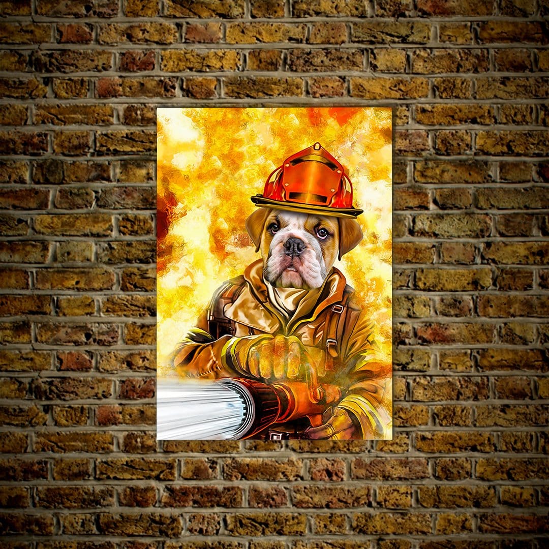 Póster Perro personalizado &#39;El Bombero&#39;