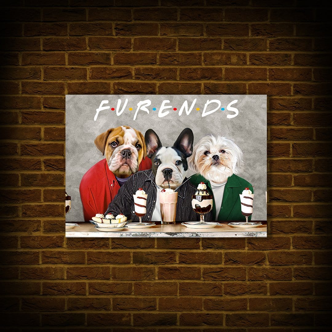 Póster personalizado de 3 mascotas &#39;Furends&#39;