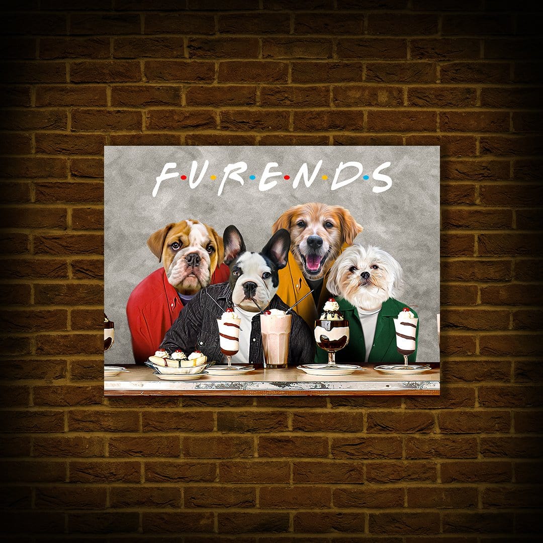 Póster personalizado para 4 mascotas &#39;Furends&#39;