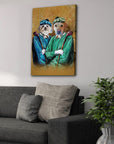 'The Golfers' Personalized 2 Pet Canvas