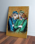 'The Golfers' Personalized 2 Pet Canvas