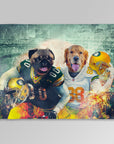 'Green Bay Doggos' Personalized 2 Pet Blanket