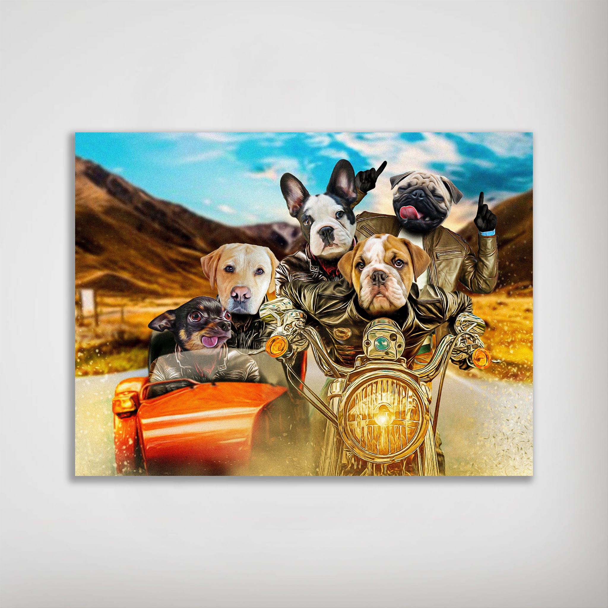 Póster personalizado con 5 mascotas &#39;Harley Wooferson&#39;