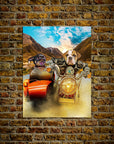 'Harley Wooferson' Personalized 2 Pet Poster