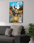 'Harley Wooferson' Personalized 2 Pet Canvas