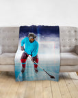 'The Hockey Player' Personalized Pet Blanket