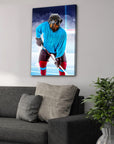 'The Hockey Player' Personalized Pet Canvas