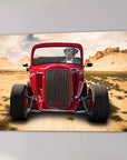 'The Hot Rod' Personalized Pet Canvas