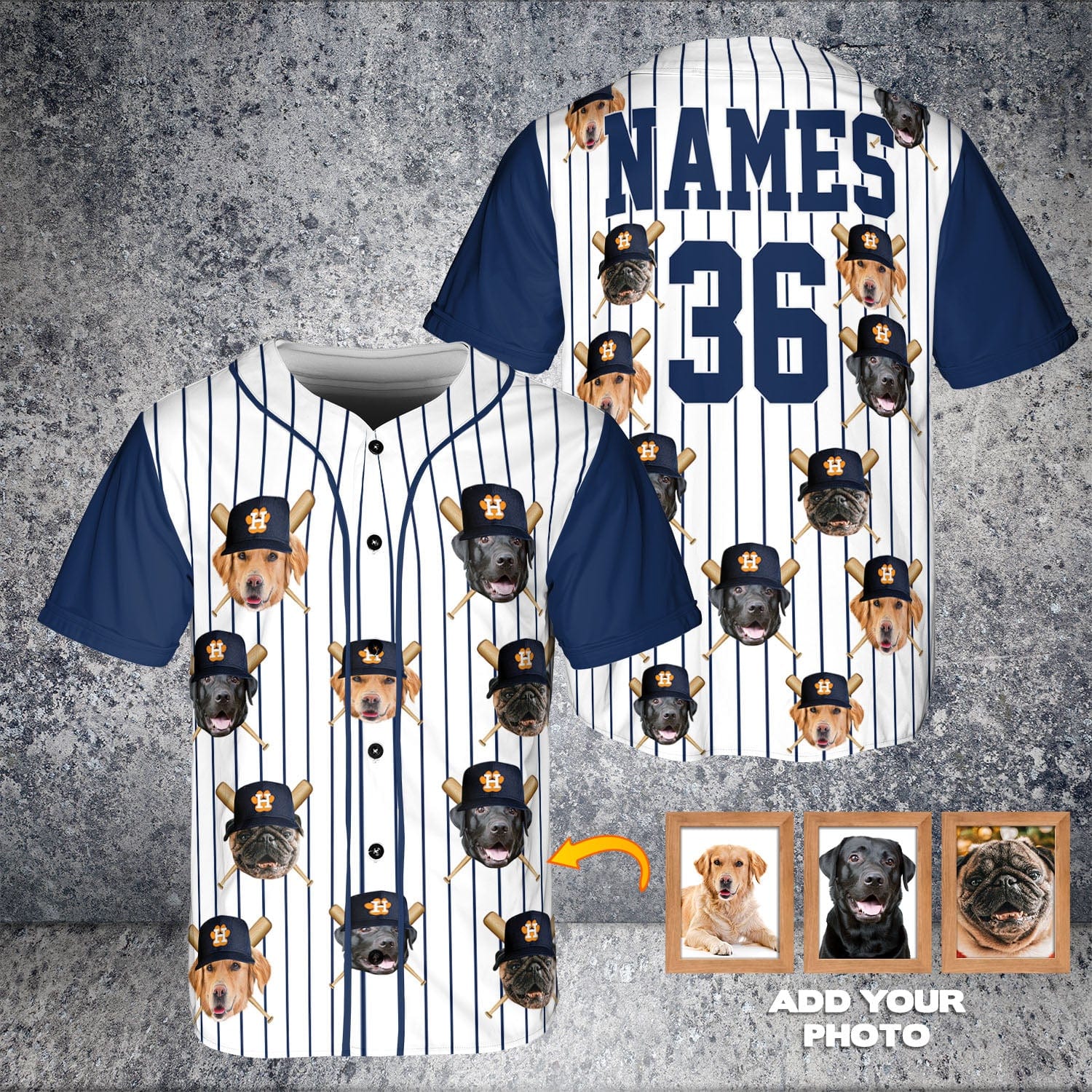 Camiseta de béisbol personalizada de los Detroit Doggo Tigers