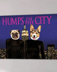 'Humps in the City' 2 Pet Personalized Canvas