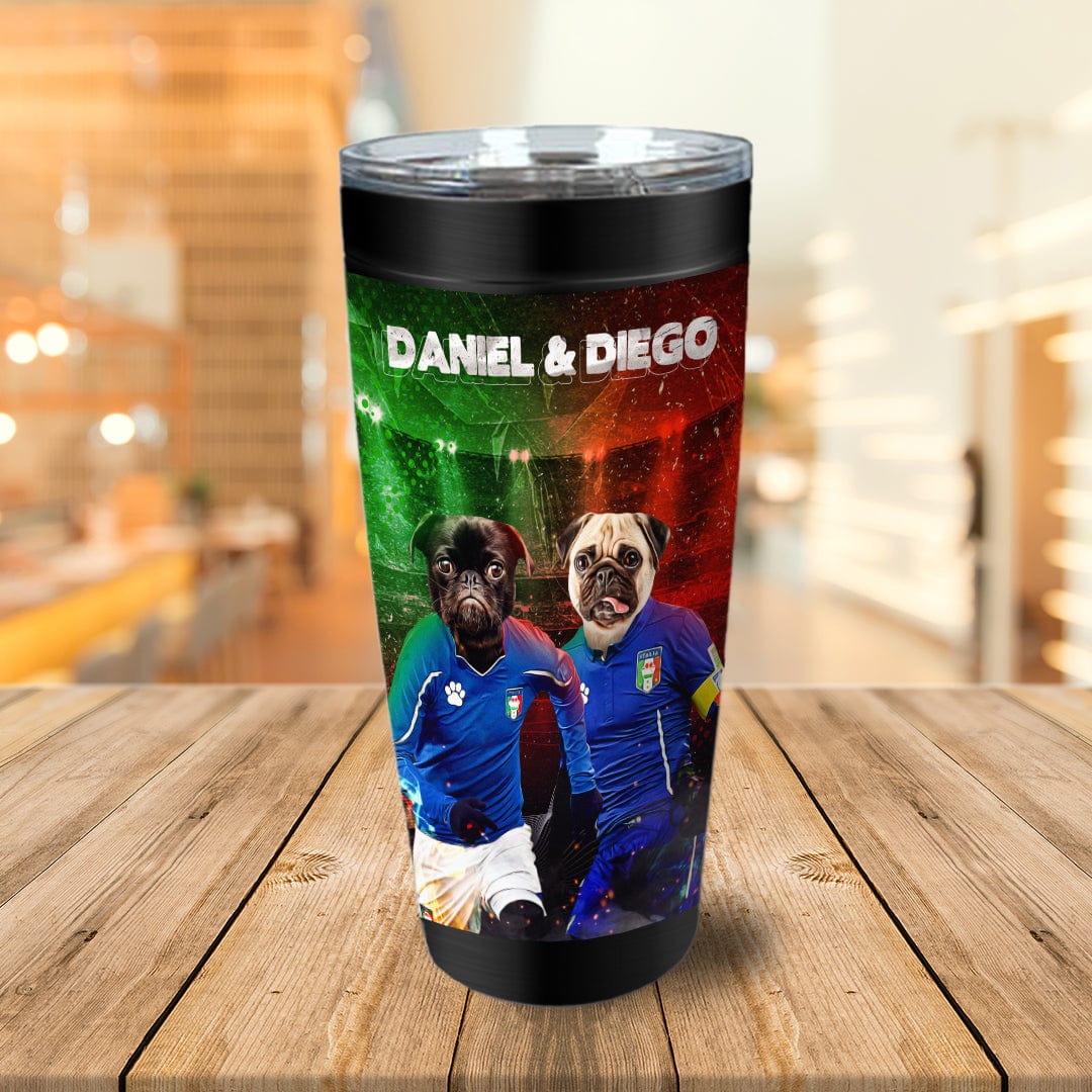 &#39;Italy Doggos&#39; Personalized 2 Pet Tumbler