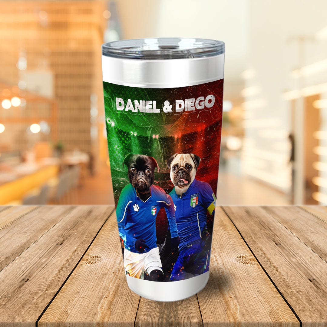 &#39;Italy Doggos&#39; Personalized 2 Pet Tumbler