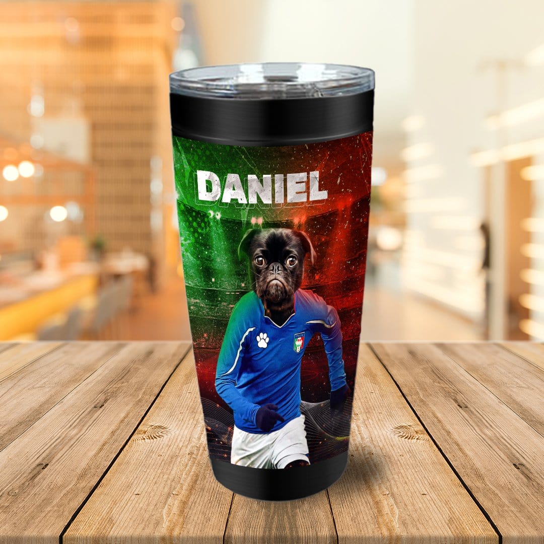 &#39;Italy Doggos Soccer&#39; Personalized Tumbler