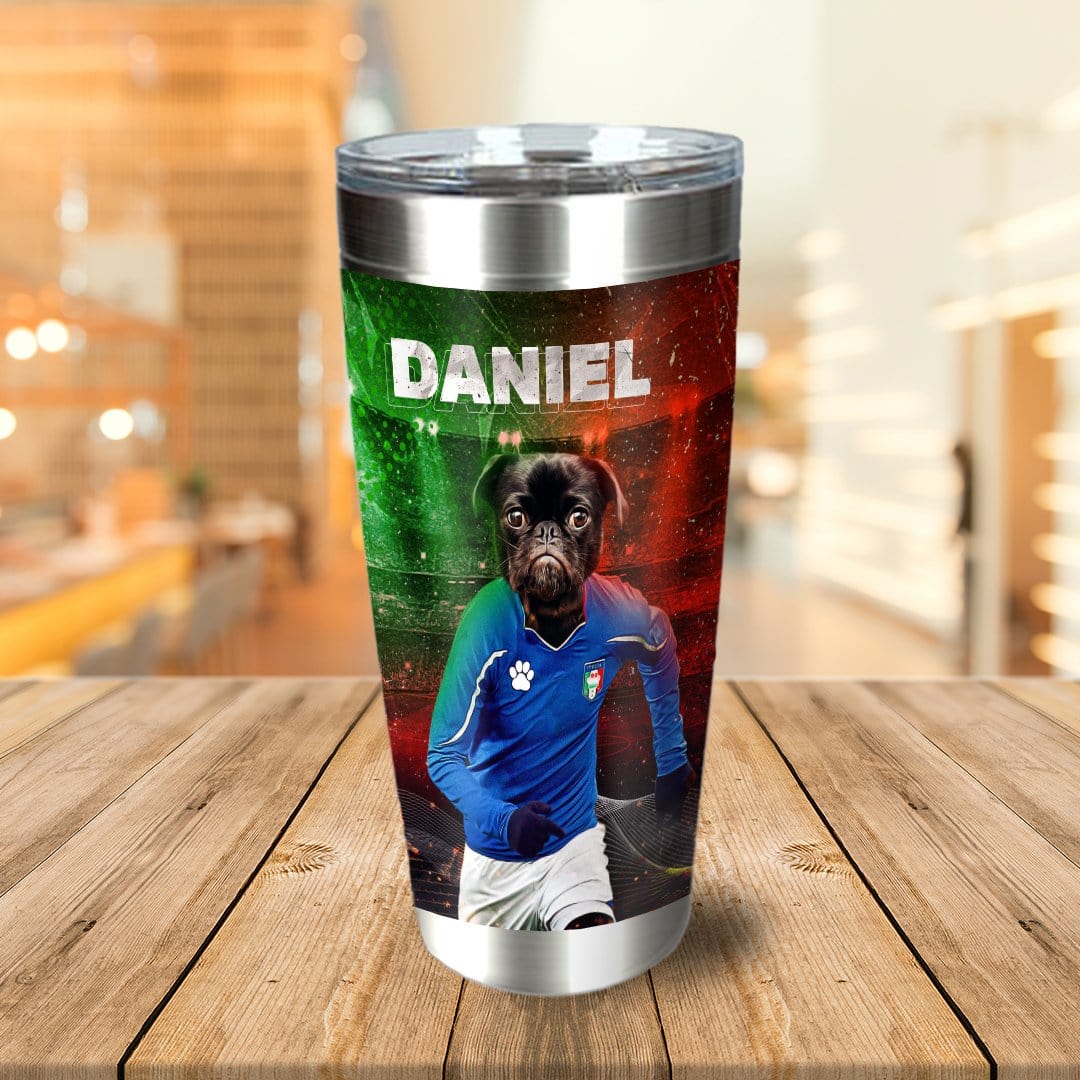 &#39;Italy Doggos Soccer&#39; Personalized Tumbler