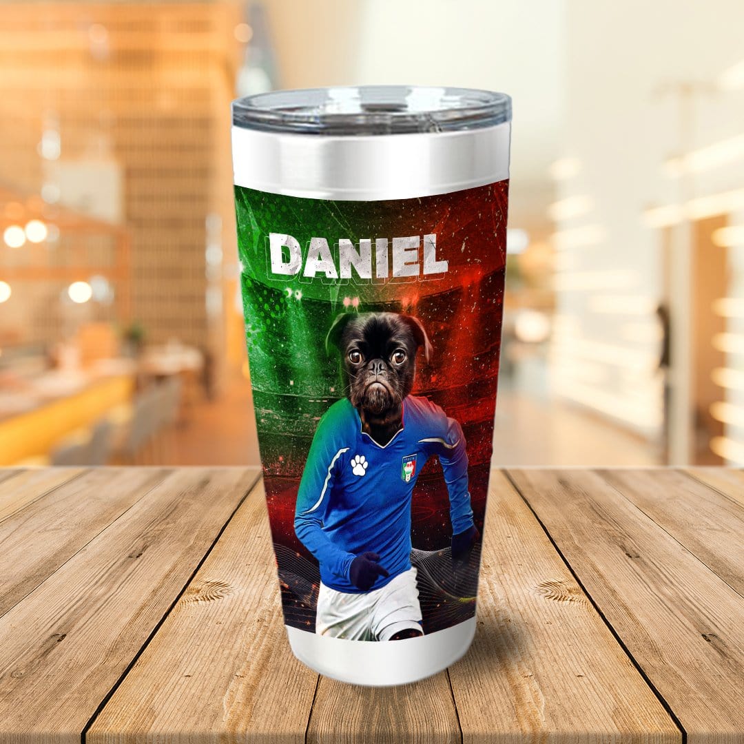 &#39;Italy Doggos Soccer&#39; Personalized Tumbler