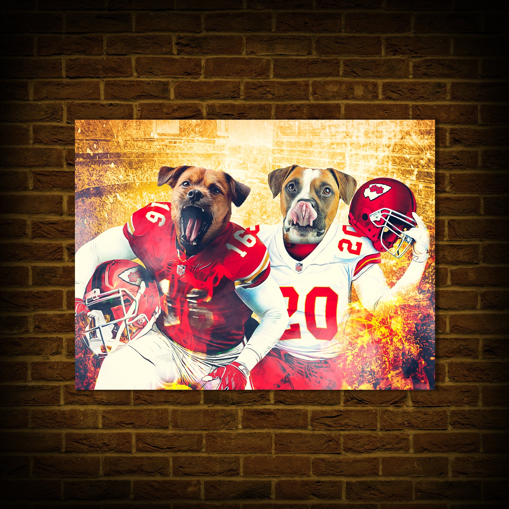 Póster Personalizado para 2 mascotas &#39;Kansas City Doggos&#39;