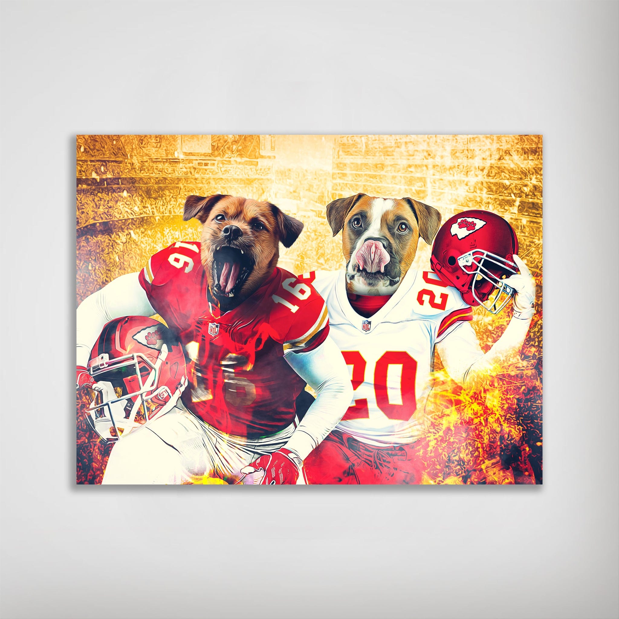 Póster Personalizado para 2 mascotas &#39;Kansas City Doggos&#39;