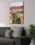 'Kawadawgi Rider' Personalized Pet Canvas