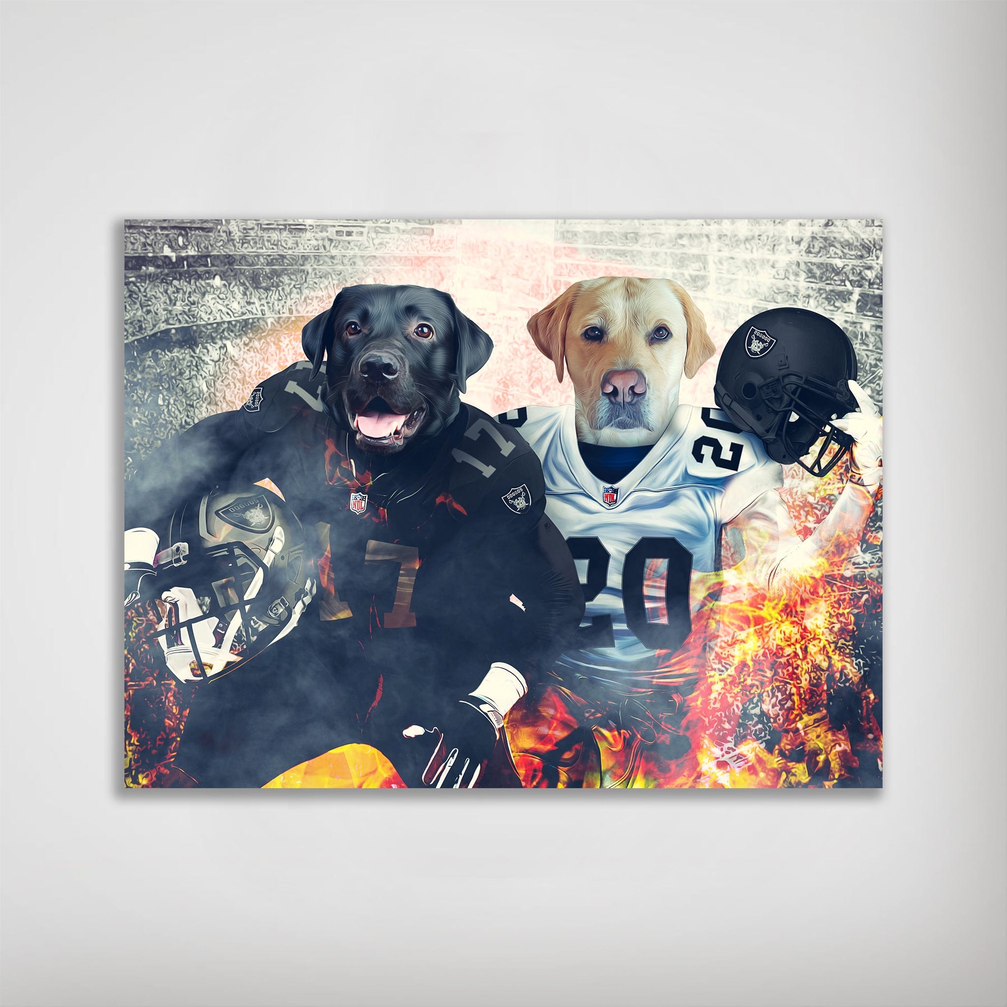 Póster Personalizado para 2 mascotas &#39;Las Vegas Doggos&#39;