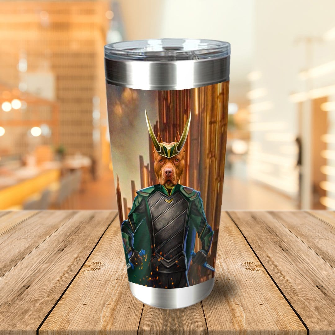 &#39;Loki Doggo&#39; Personalized Tumbler