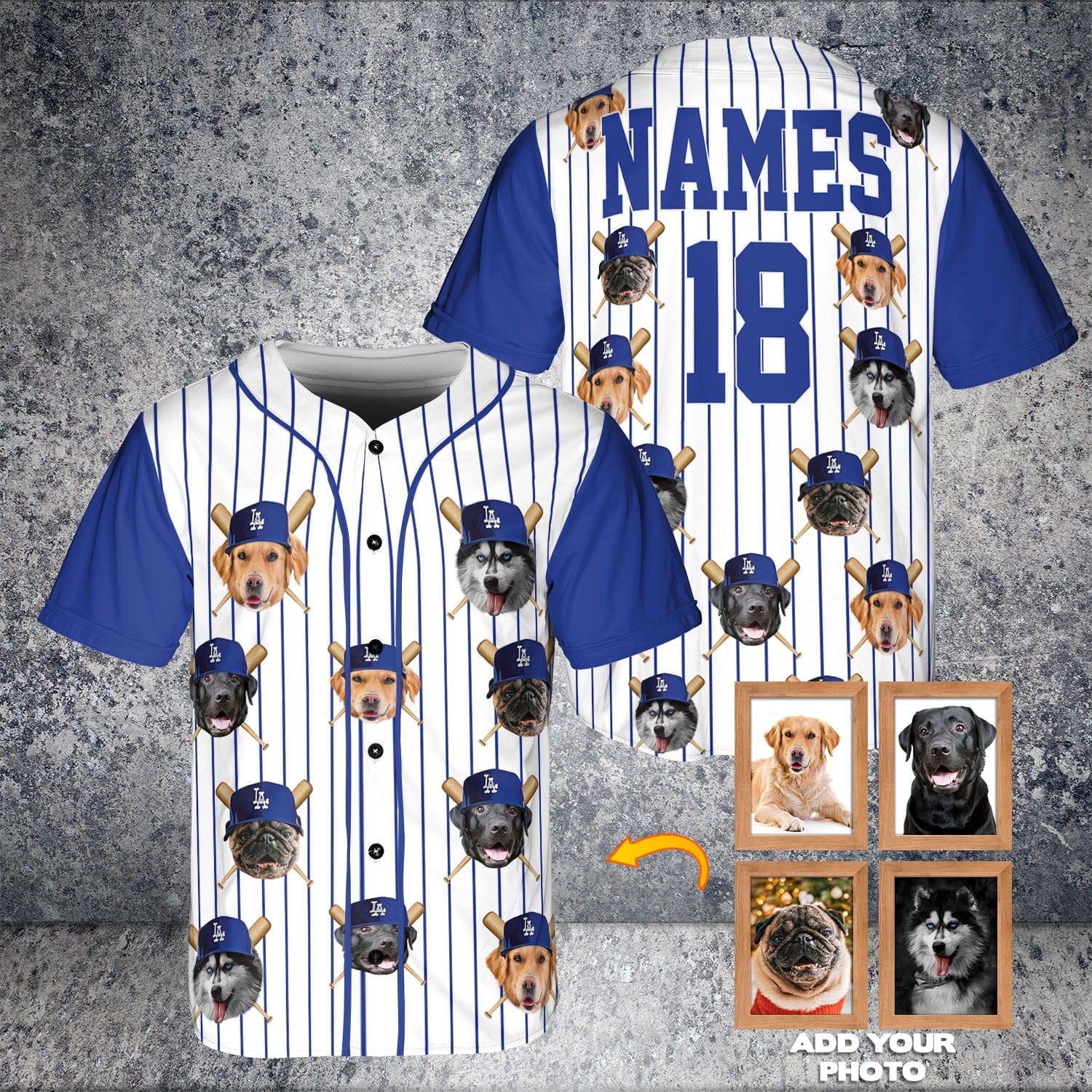 Camiseta de béisbol personalizada de Los Angeles Doggers