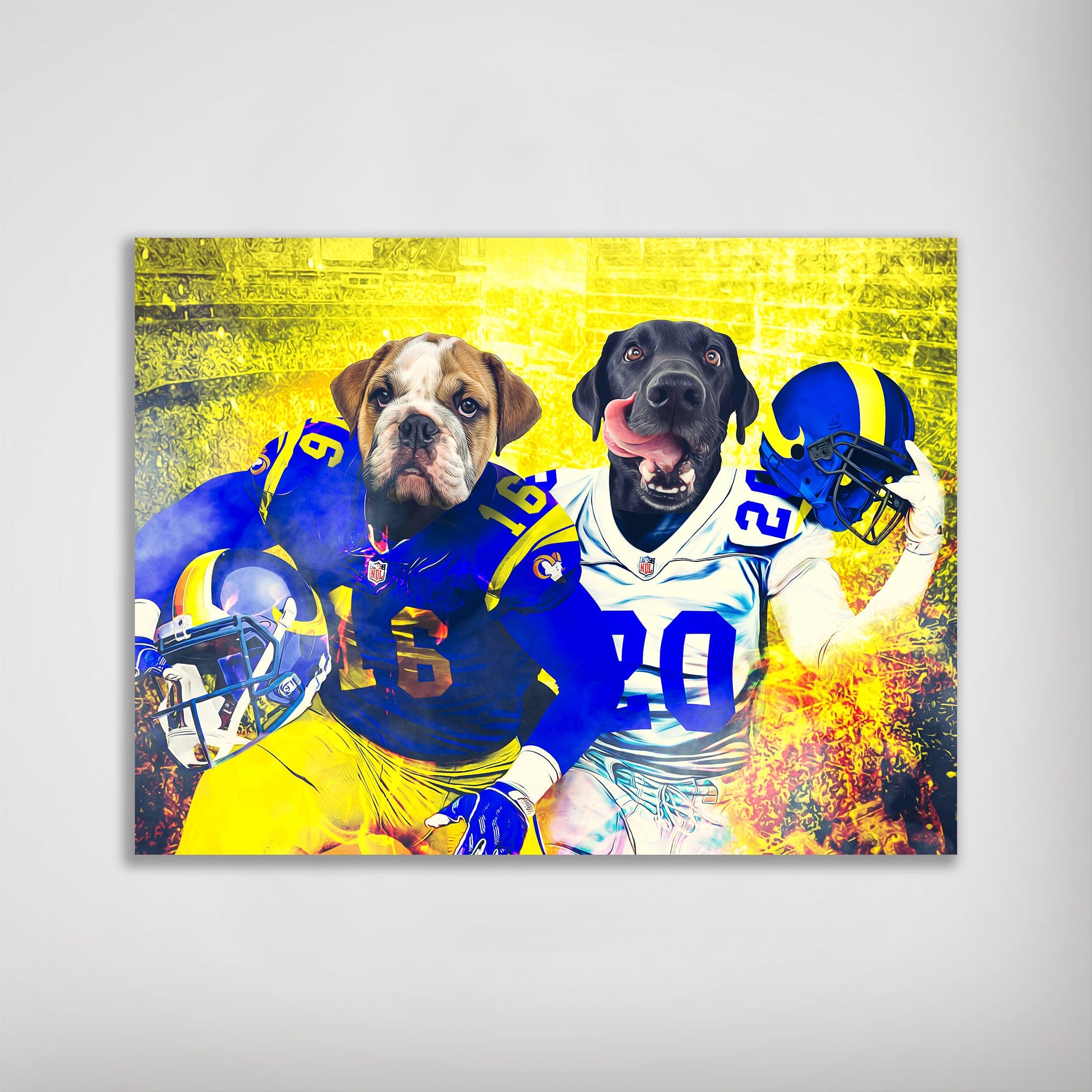 Póster Personalizado para 2 mascotas &#39;Los Angeles Doggos&#39;