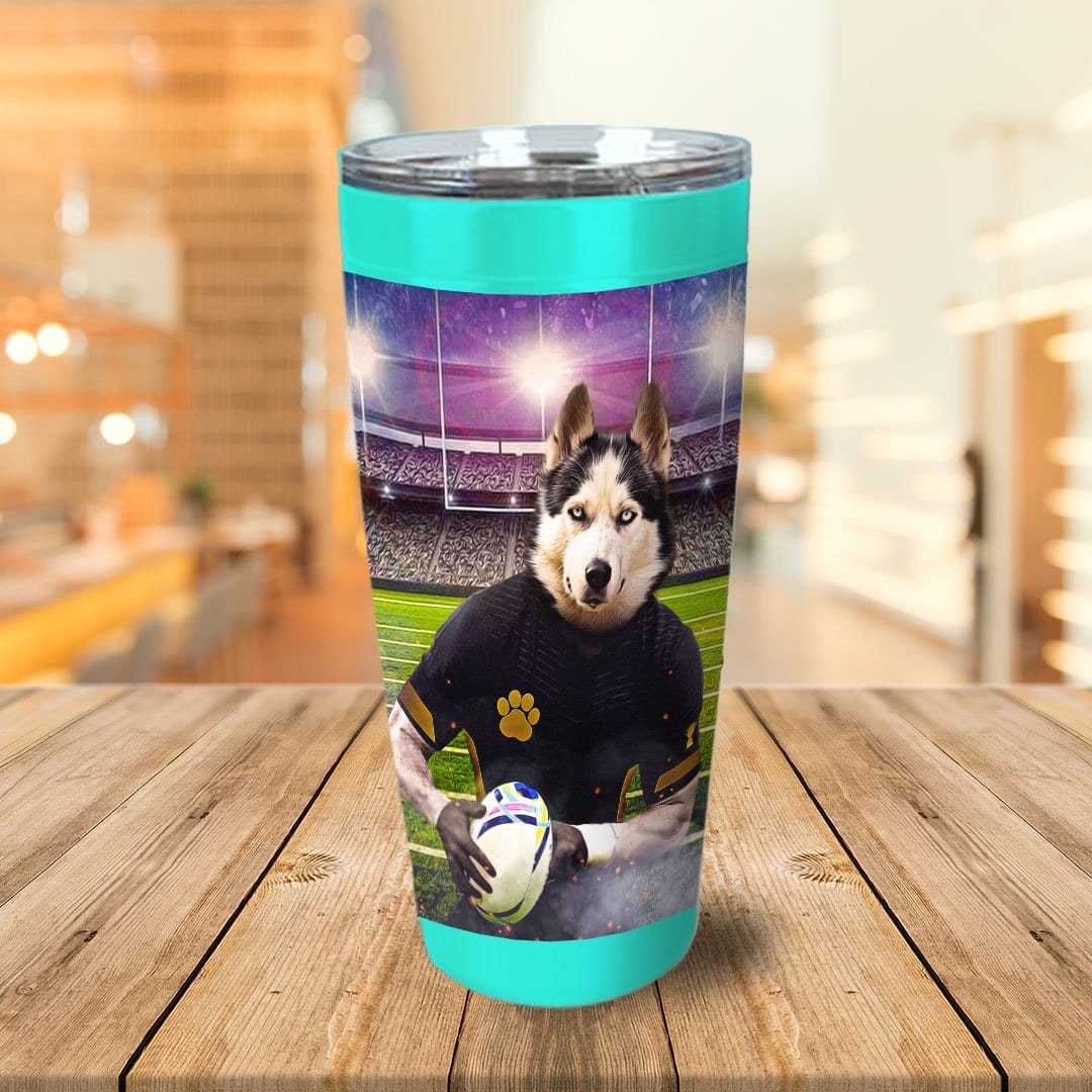 &#39;The Rugby Player&#39; Personalized Tumbler