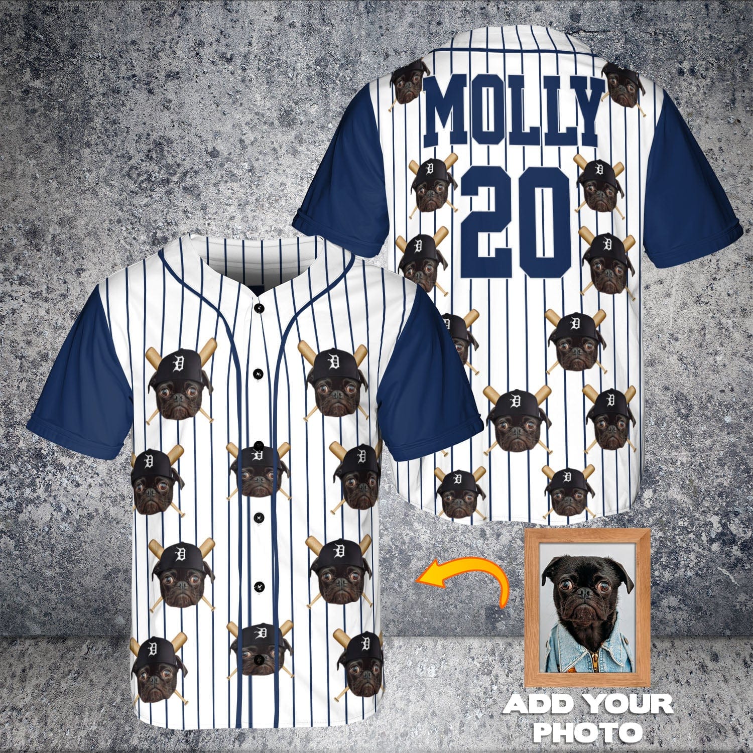 Camiseta de béisbol personalizada de los Detroit Doggo Tigers