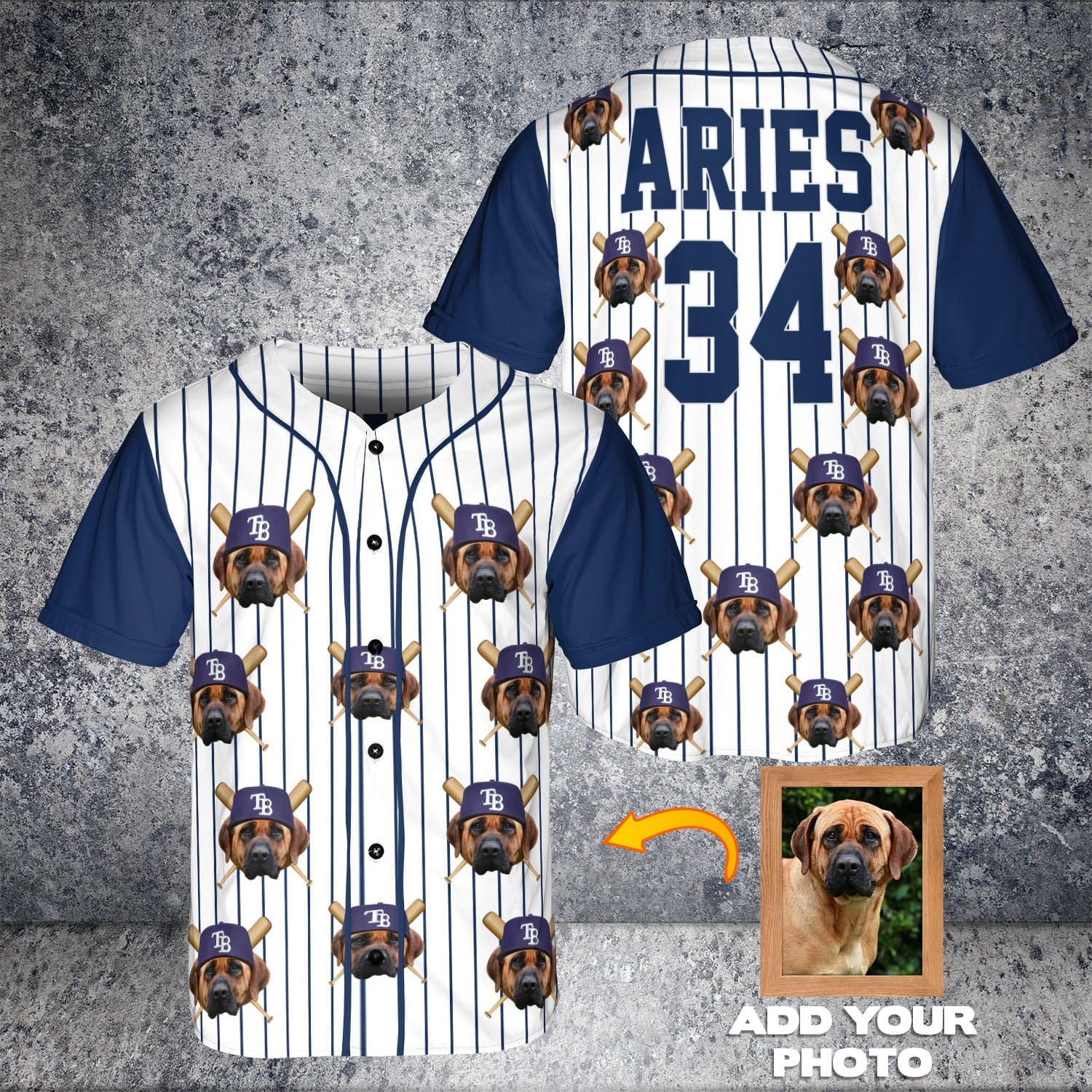 Camiseta de béisbol personalizada de Tampaw Bay Paws